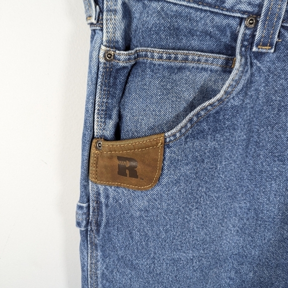 Y2K Riggs by wrangler Workwear rugged utility work carpenter denim jeans 36x34 - Picture 3 of 9